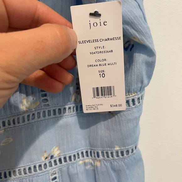 Joie Sleeveless Charmesse dress in Dream blue multi.  Size 10 New with tags - Picture 5 of 6
